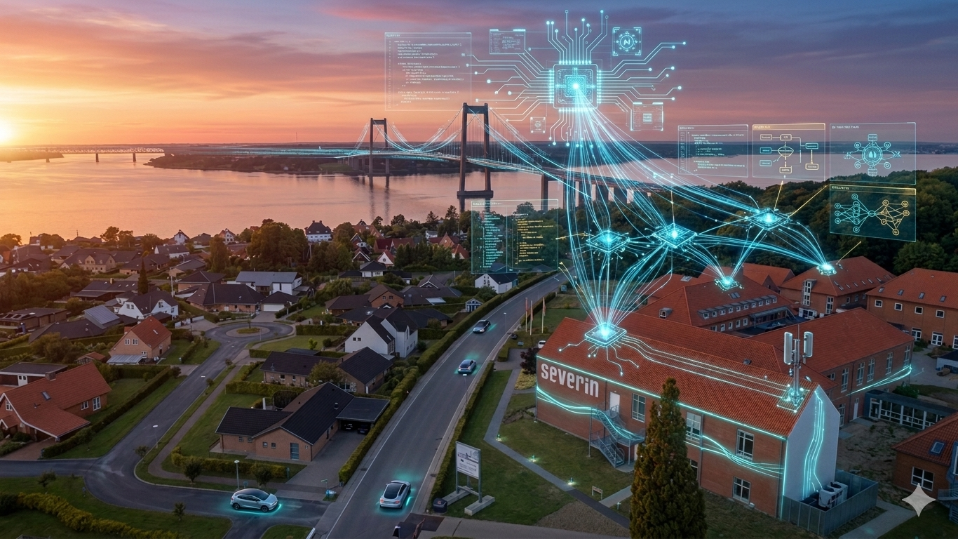 Middelfart futuristic aerial photo of conference building