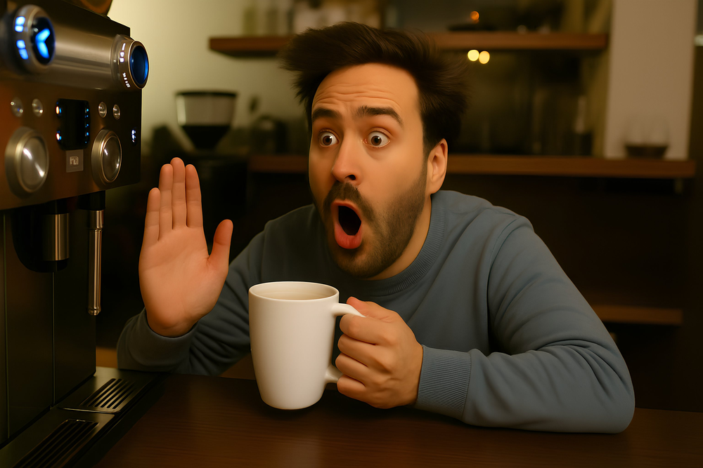 A close-up of a CTO’s face with an over-surprised expression