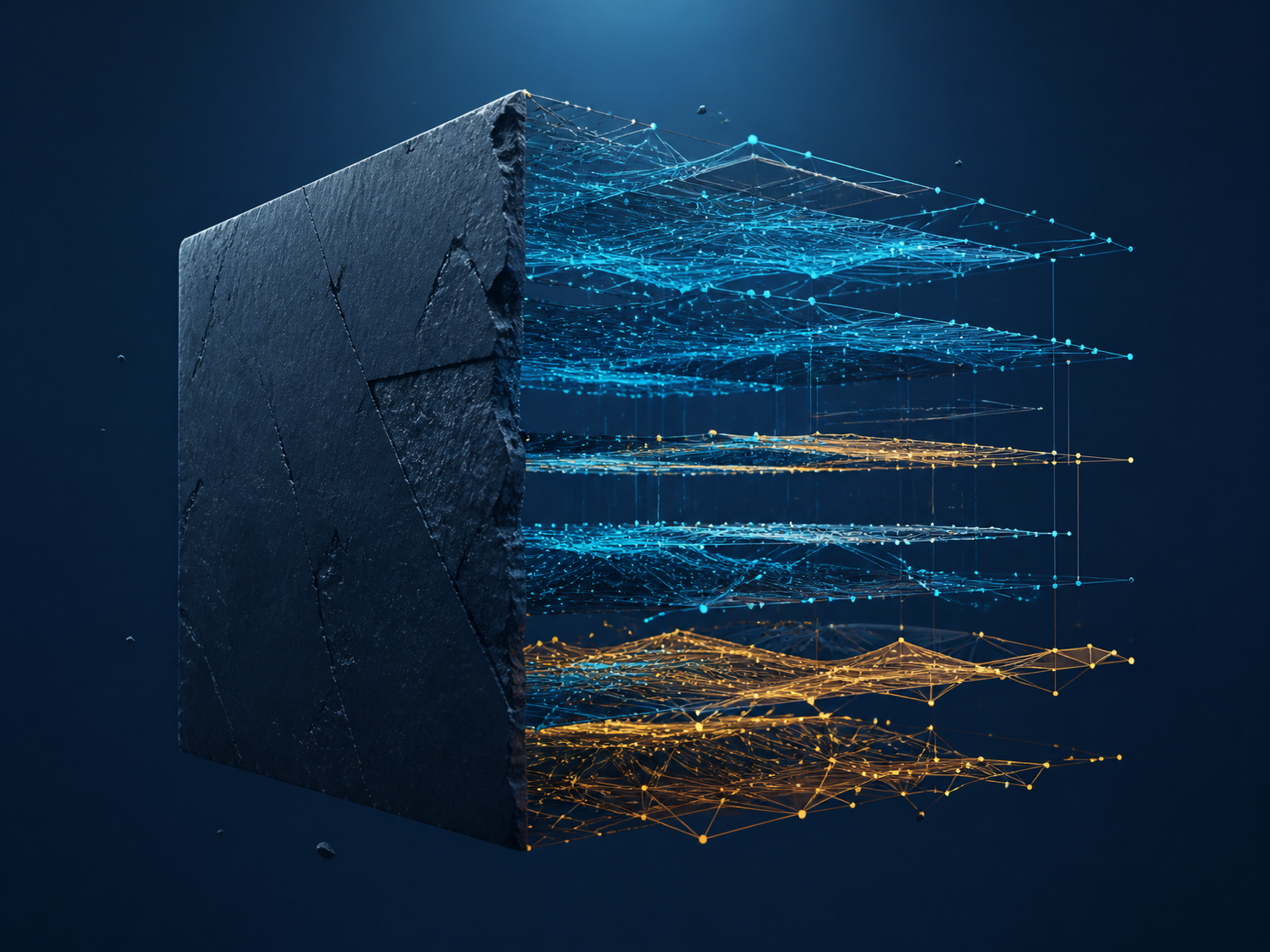 Monolit software split open revealing all dependencies